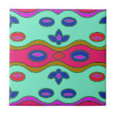 Kleurrijk Abstract Tegeltje (Voorkant)