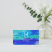 Kleurrijk Abstract tekenmonogram #29 Visitekaartje (Staand voorkant)