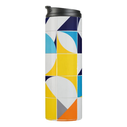 Kleurrijk Abstract Thermosbeker (Geroteerd rechts)