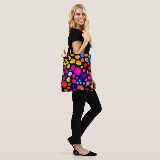 Kleurrijk Abstract Tote Bag (Op model)