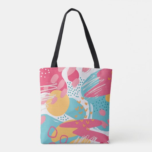 Kleurrijk Abstract Tote Bag (Achterkant)
