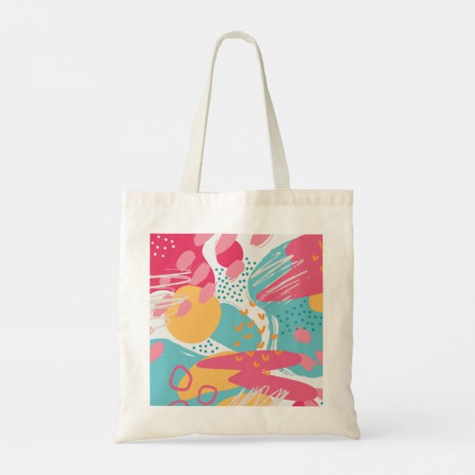 Kleurrijk Abstract Tote Bag (Achterkant)