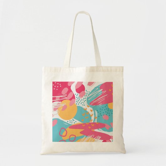 Kleurrijk Abstract Tote Bag (Voorkant)