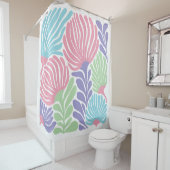 Kleurrijk Abstract Tropisch Bloemmotief Douchegordijn (In situ)