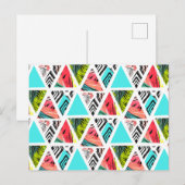 Kleurrijk Abstract tropisch patroon Briefkaart (Voorkant / Achterkant)