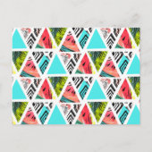 Kleurrijk Abstract tropisch patroon Briefkaart (Voorkant)