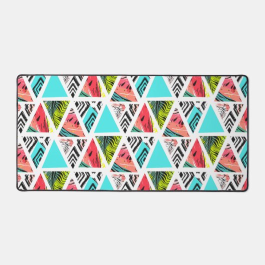 Kleurrijk Abstract tropisch patroon Bureaumat (Voorkant)