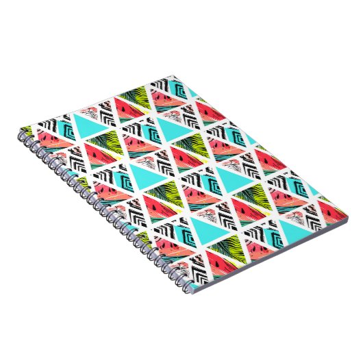 Kleurrijk Abstract tropisch patroon Notitieboek (Rechterzijde)