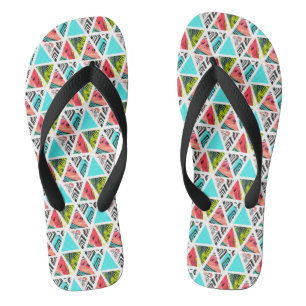 Kleurrijk Abstract tropisch patroon Teenslippers