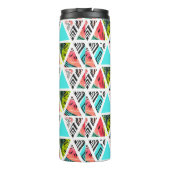 Kleurrijk Abstract tropisch patroon Thermosbeker (Achterkant)