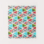 Kleurrijk Abstract tropisch patroon Wandkleed (Voorkant)