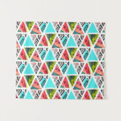 Kleurrijk Abstract tropisch patroon Wandkleed (Voorkant (horizontaal))