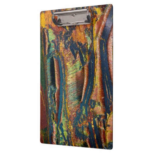 Kleurrijk abstract van een tijgeroog klembord (Links)