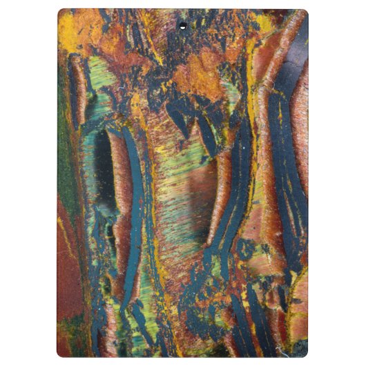 Kleurrijk abstract van een tijgeroog klembord (Achterkant)