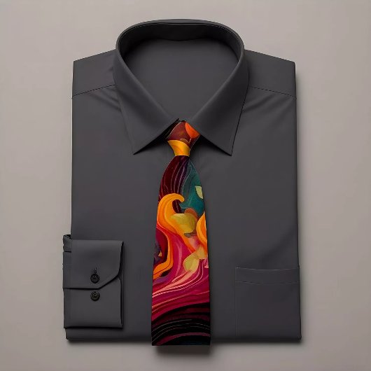 Kleurrijk Abstract vast Stropdas
