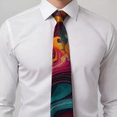 Kleurrijk Abstract vast Stropdas