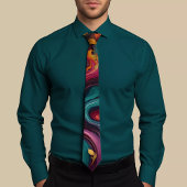 Kleurrijk Abstract vast Stropdas