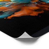 Kleurrijk abstract verfexplosie poster (Hoek)