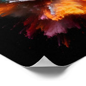 Kleurrijk abstract verfexplosie poster (Hoek)