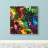 Kleurrijk Abstract Verpakt Canvas - 12" x 12" (Insitu (Houten vloer))