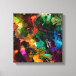 Kleurrijk Abstract Verpakt Canvas - 12" x 12" Afdruk