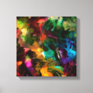 Kleurrijk Abstract Verpakt Canvas - 12" x 12" Afdruk