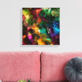 Kleurrijk Abstract Verpakt Canvas - 12" x 12" Afdruk (Insitu (Woonkamer))