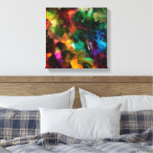 Kleurrijk Abstract Verpakt Canvas - 12" x 12" Afdruk (Insitu (Slaapkamer))