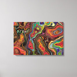 Kleurrijk Abstract Verpakt Canvas 24"x 16" Afdruk