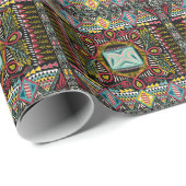 Kleurrijk abstract: vierkant zakontwerp. cadeaupapier (Rol Hoek)