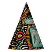 Kleurrijk abstract: vierkant zakontwerp. feesthoedjes (Links)