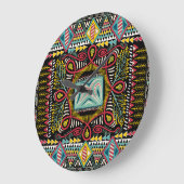 Kleurrijk abstract: vierkant zakontwerp. grote klok (Hoek)