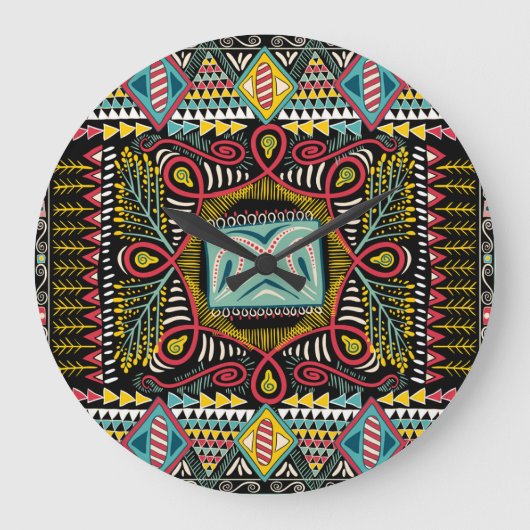 Kleurrijk abstract: vierkant zakontwerp. grote klok (Voorkant)