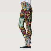 Kleurrijk abstract: vierkant zakontwerp. leggings (Links)