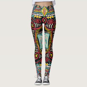 Kleurrijk abstract: vierkant zakontwerp. leggings