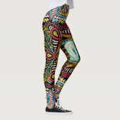 Kleurrijk abstract: vierkant zakontwerp. leggings (Rechts)