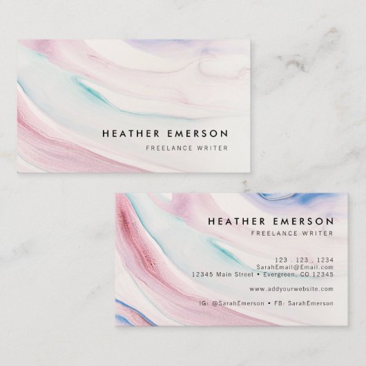 Kleurrijk Abstract Visitekaartje (Voorkant / Achterkant)