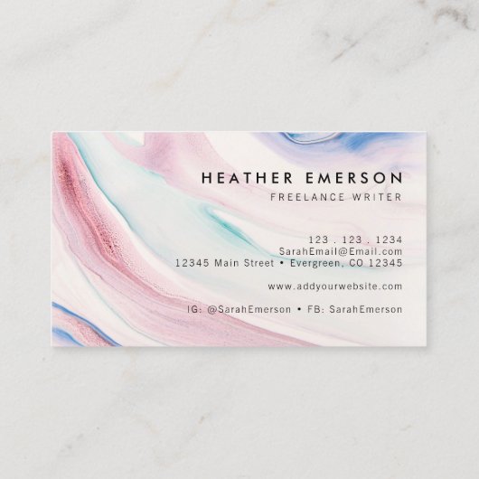 Kleurrijk Abstract Visitekaartje (Achterkant)