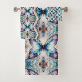 Kleurrijk abstract vlinderontwerp bad handdoek