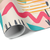 Kleurrijk abstract vormgrijppatroon cadeaupapier (Rol Hoek)