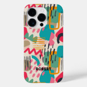 Kleurrijk abstract vormgrijppatroon Case-Mate iPhone case (Achterkant)