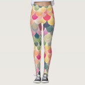 Kleurrijk Abstract vrolijk patroon Leggings (Voorkant)