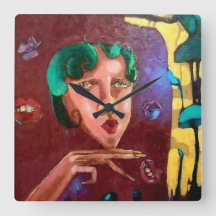 Kleurrijk Abstract vrouwenportret - olieverfschild