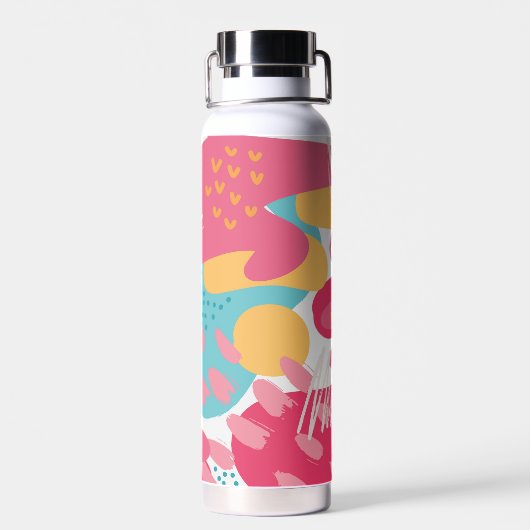 Kleurrijk Abstract Waterfles (Achterkant)