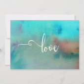 Kleurrijk Abstract Waterverf Uitgebreid Script Save The Date (Achterkant)