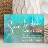 Kleurrijk Abstract Waterverf Uitgebreid Script Save The Date