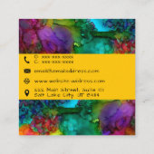 Kleurrijk Abstract Waterverf Visitekaartje (Achterkant)