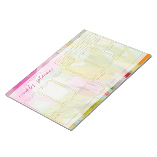  Kleurrijk Abstract Weekly Planner Notitieblok (Schuin)