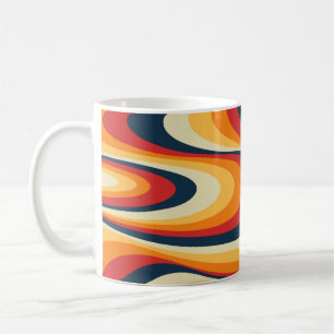 Kleurrijk abstract wervelend ontwerp koffiemok