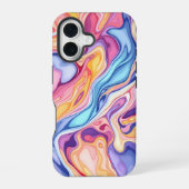 Kleurrijk Abstract wervelvloeistofpatroon iPhone 16 Hoesje (Achterkant)